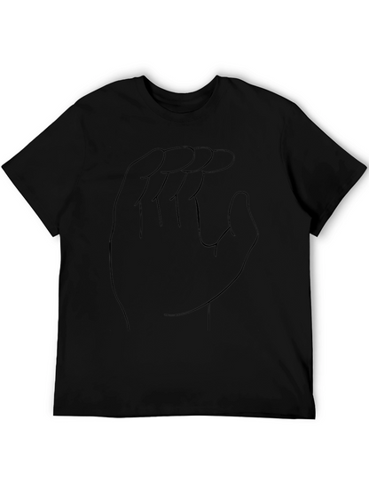 Hand Gesture Outline Black Tee