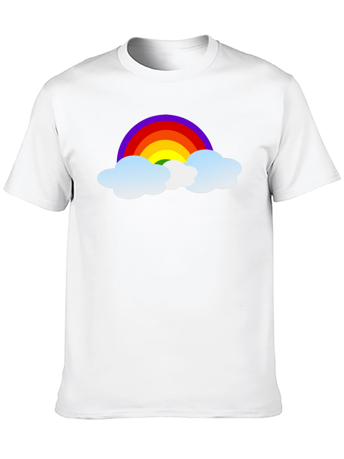 Rainbow Cloud Graphic Black T-Shirt