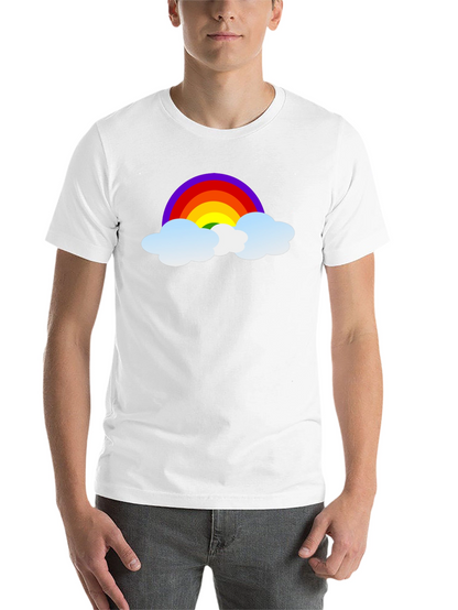 Rainbow Cloud Graphic Black T-Shirt