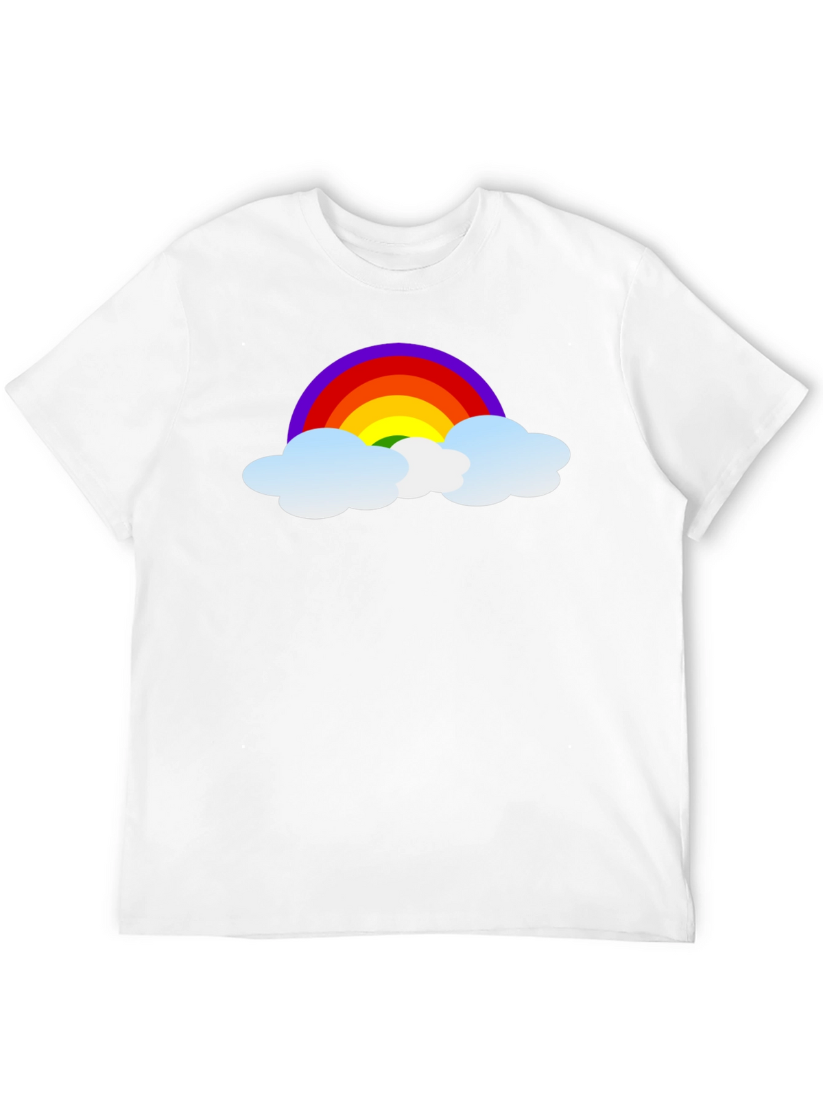 Rainbow Cloud Graphic Black T-Shirt