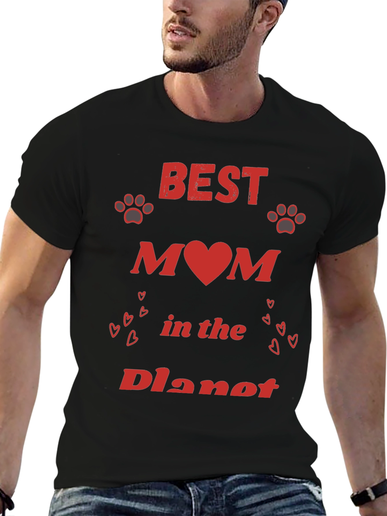 Best Mom T-Shirt - Heart Paw Design