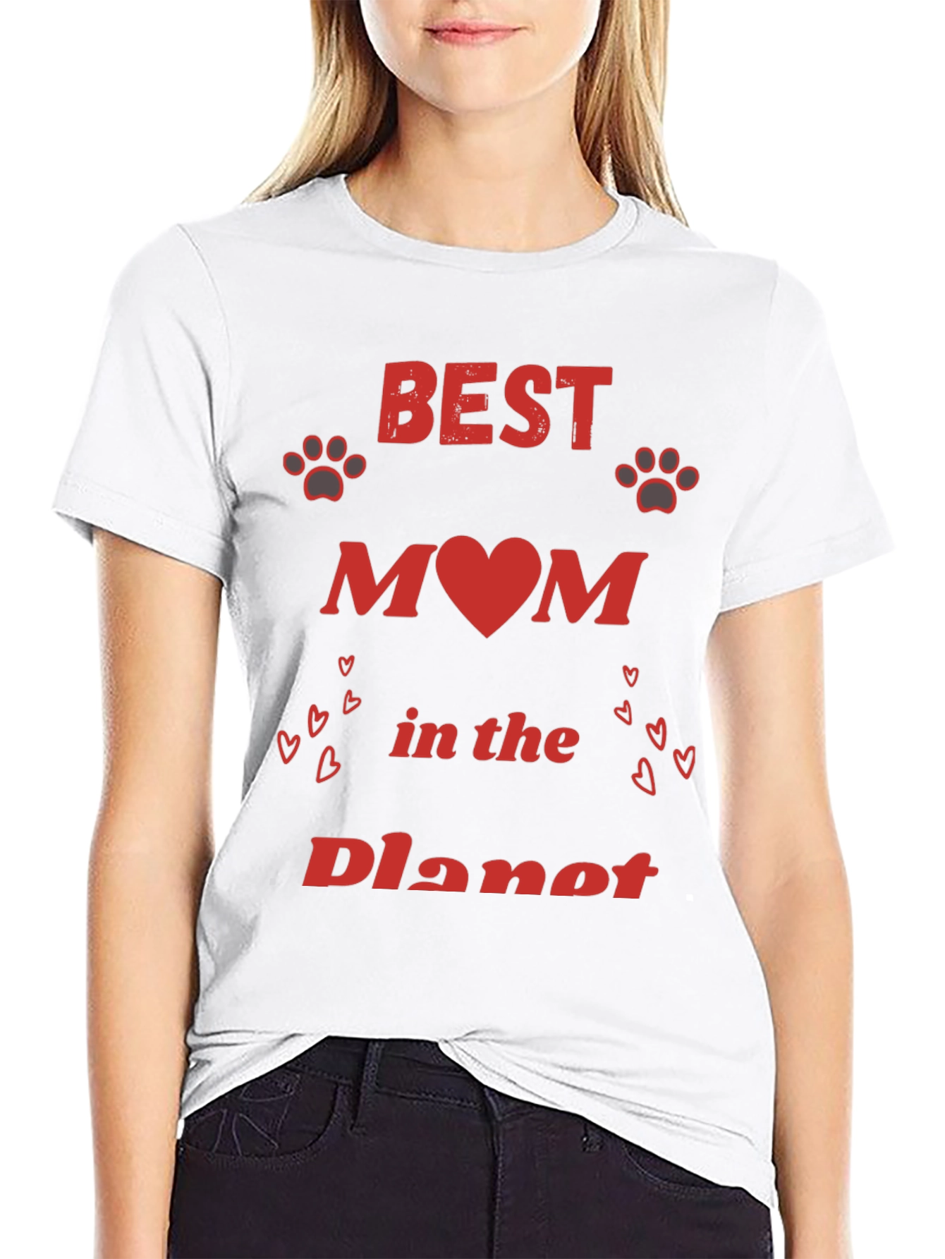 Best Mom T-Shirt - Heart Paw Design