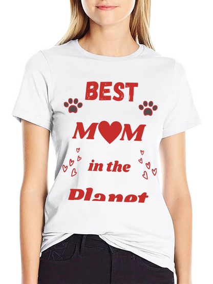 Best Mom T-Shirt - Heart Paw Design