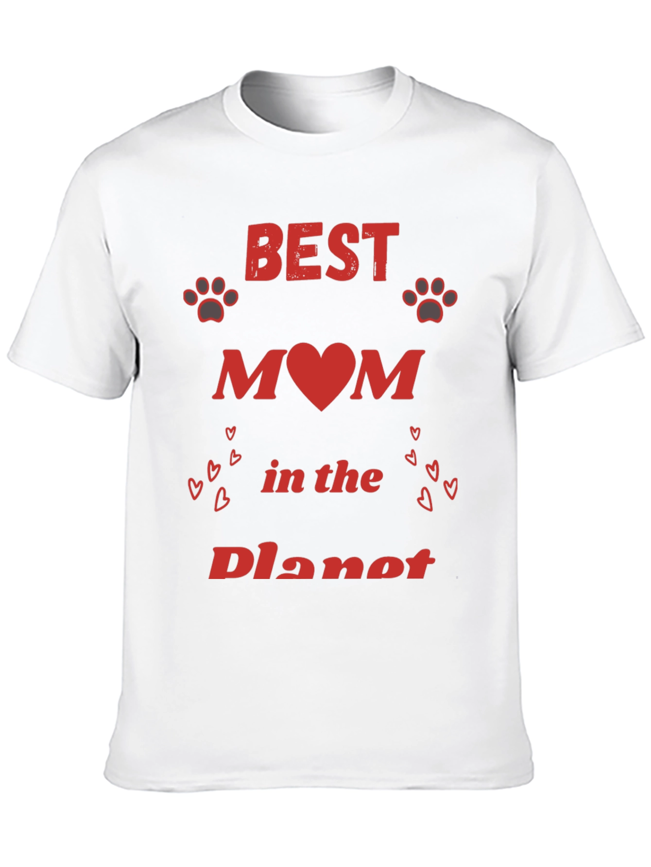 Best Mom T-Shirt - Heart Paw Design