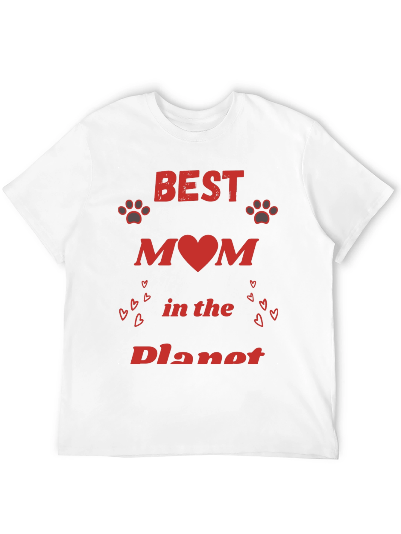 Best Mom T-Shirt - Heart Paw Design