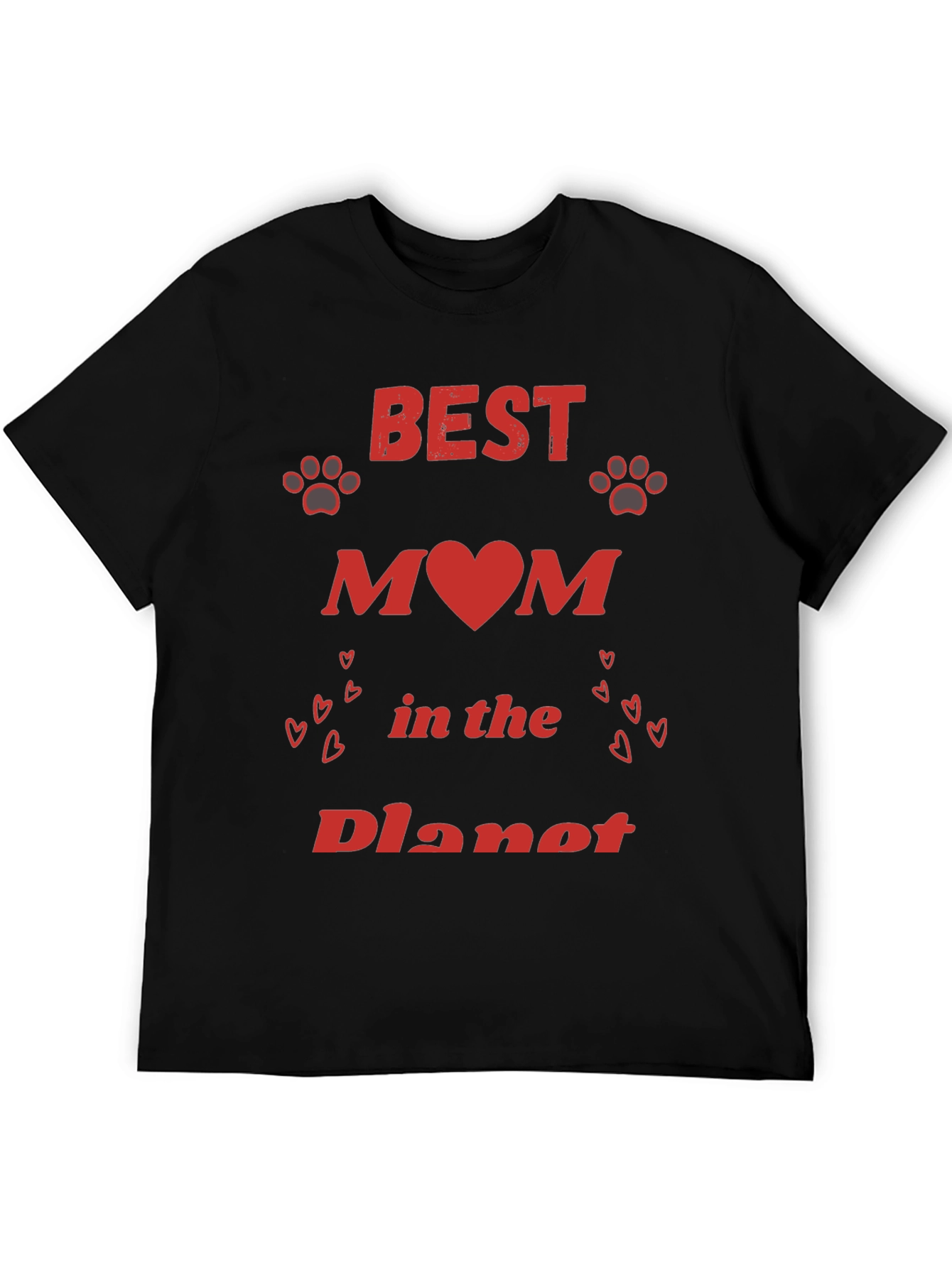 Best Mom T-Shirt - Heart Paw Design