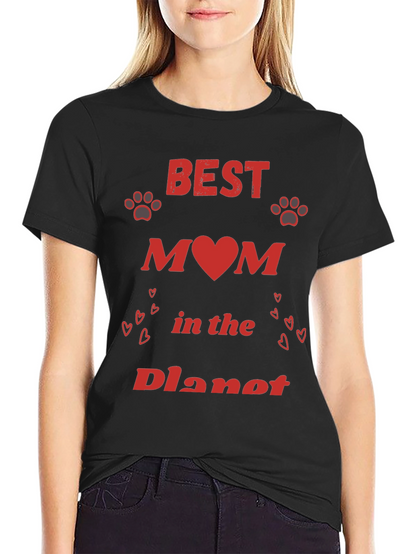 Best Mom T-Shirt - Heart Paw Design