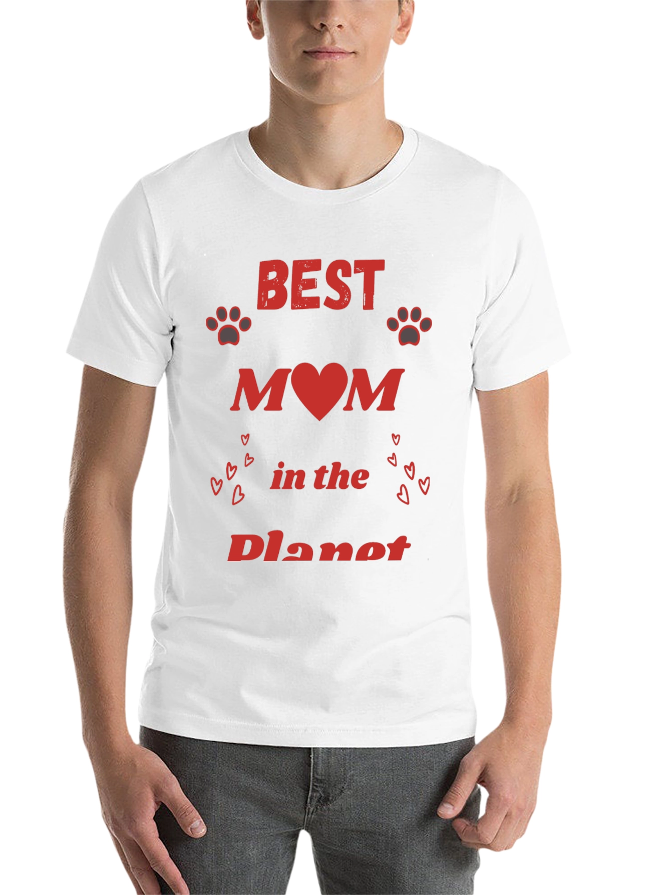 Best Mom T-Shirt - Heart Paw Design