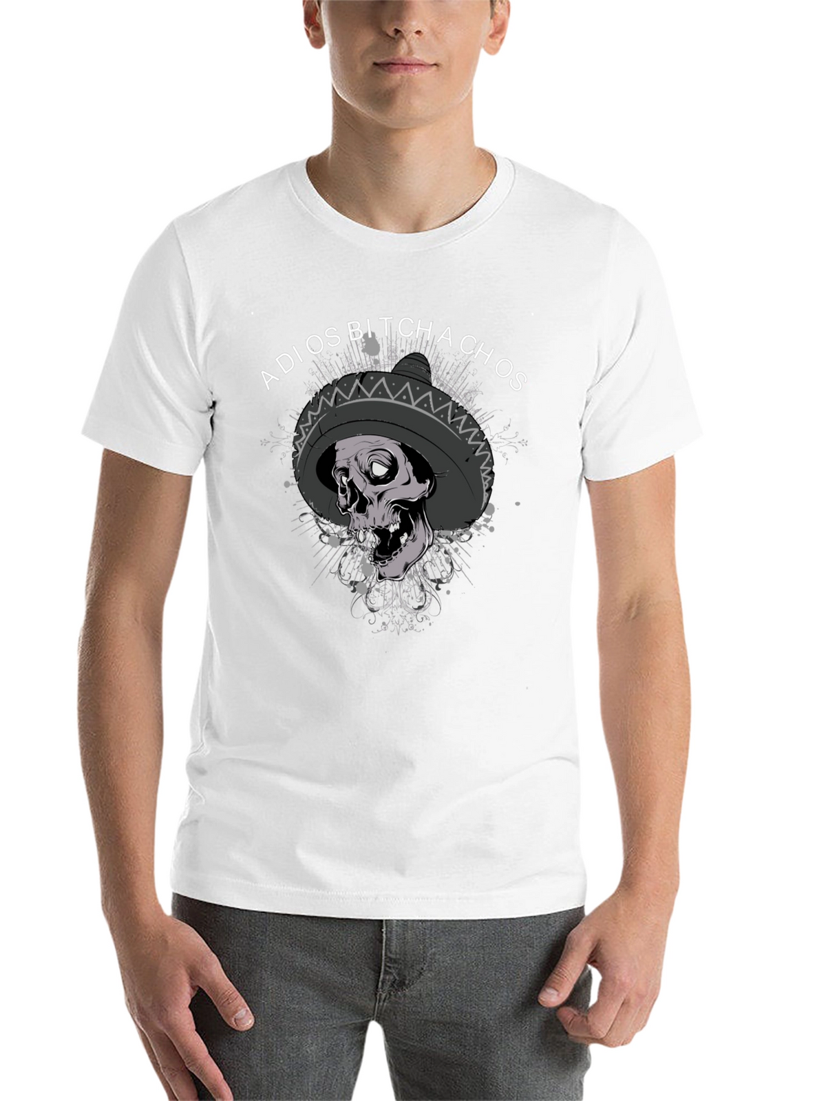 Adios Bitchachos Skull Sombrero T-Shirt