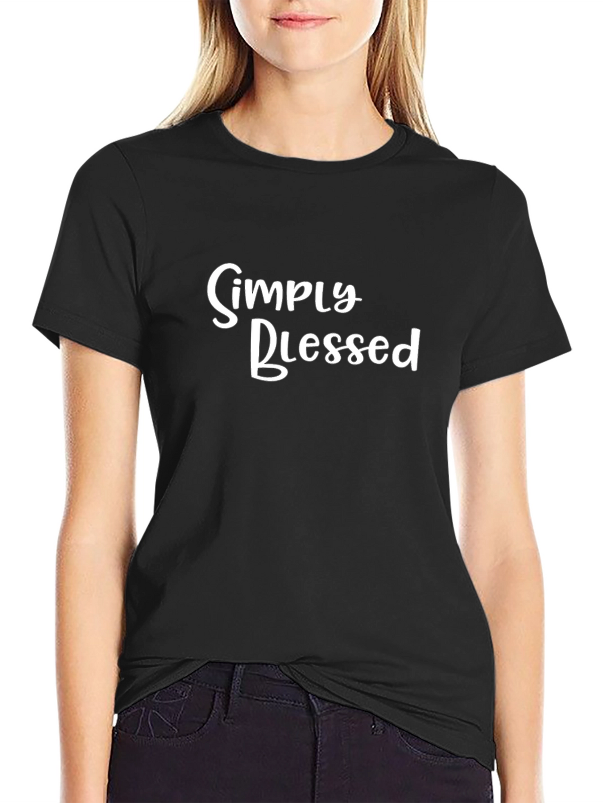 Simply Blessed Black Tee