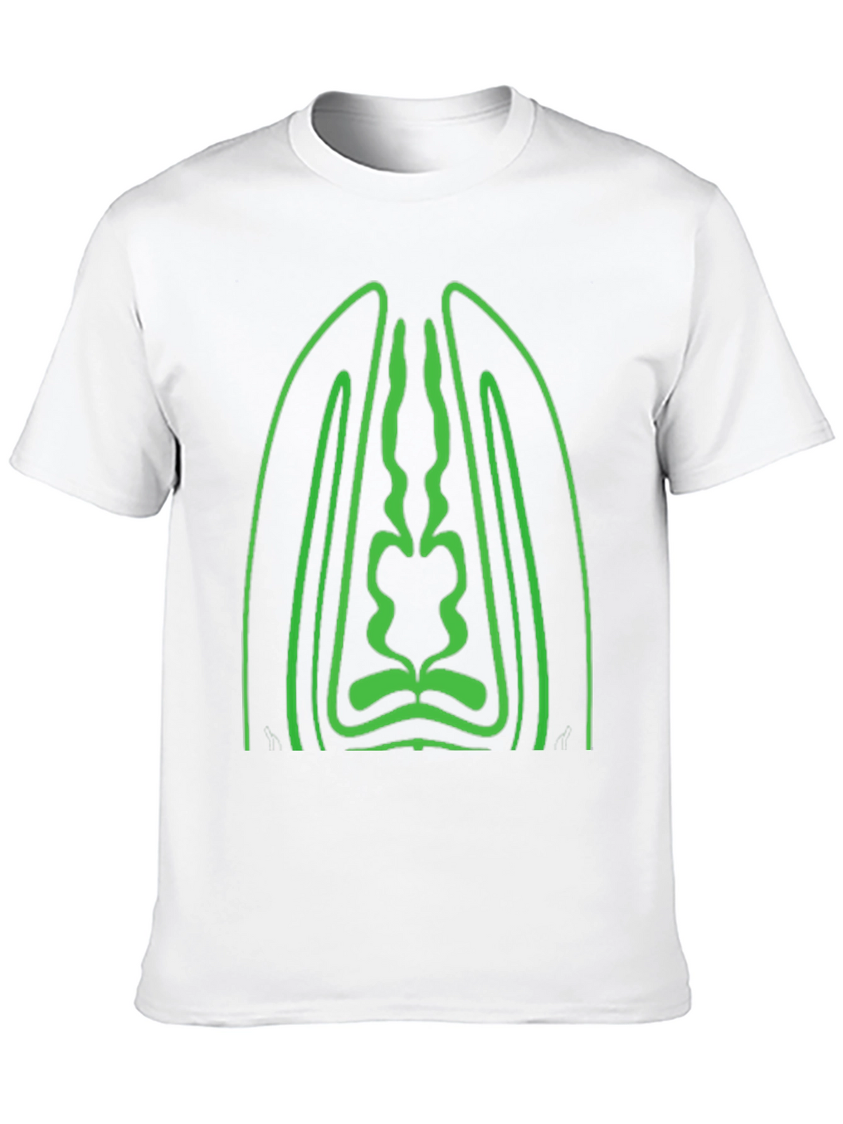 Geometric Green Graphic Black T-Shirt