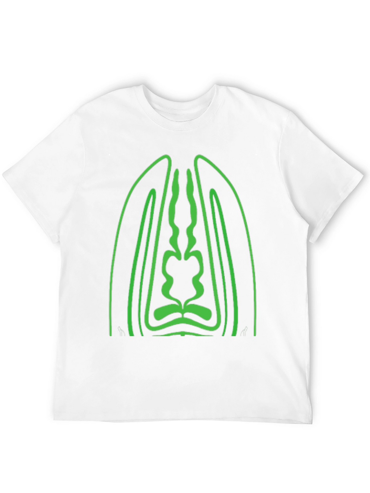 Geometric Green Graphic Black T-Shirt