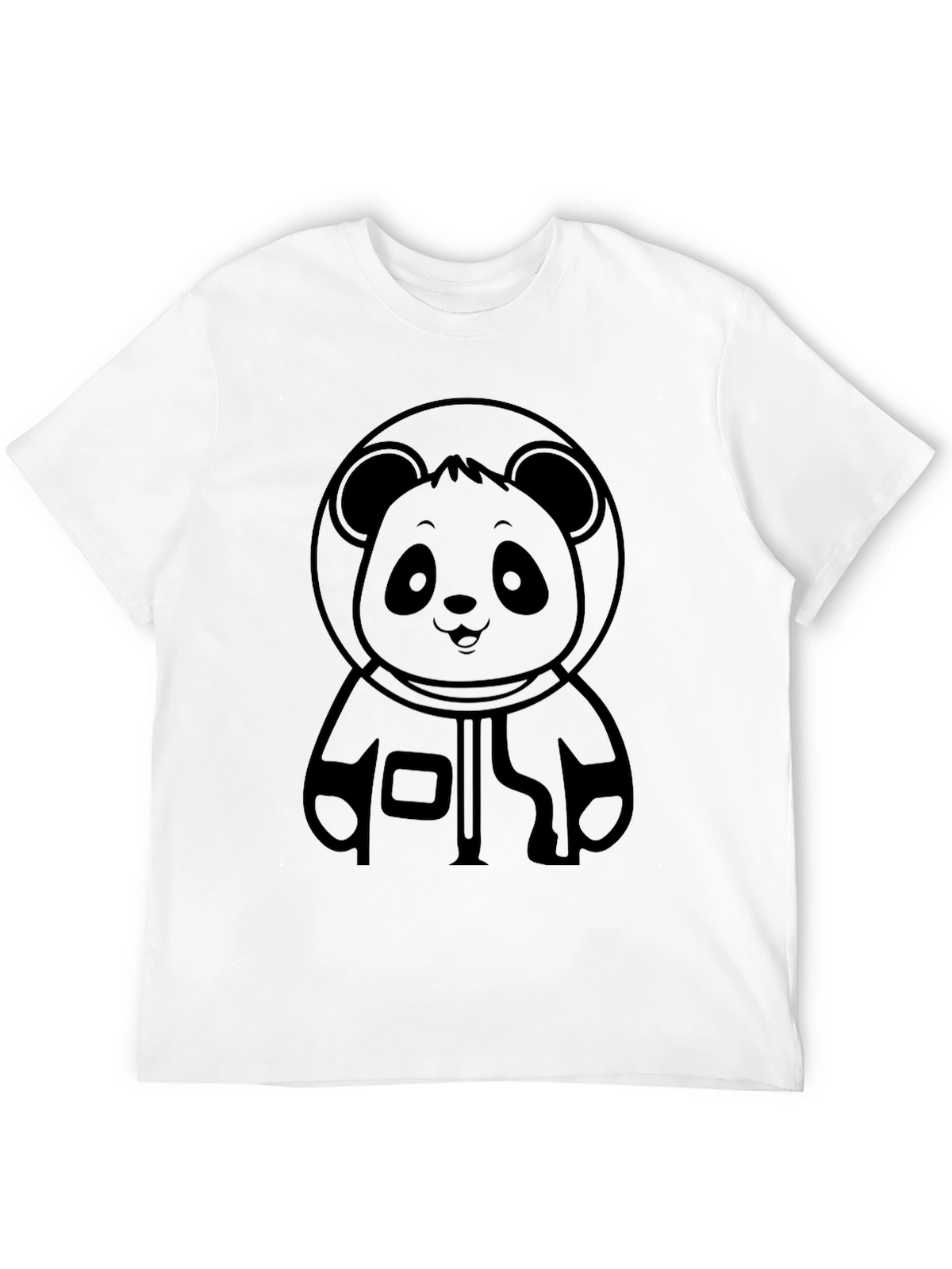 Panda Astronaut Black Graphic Tee