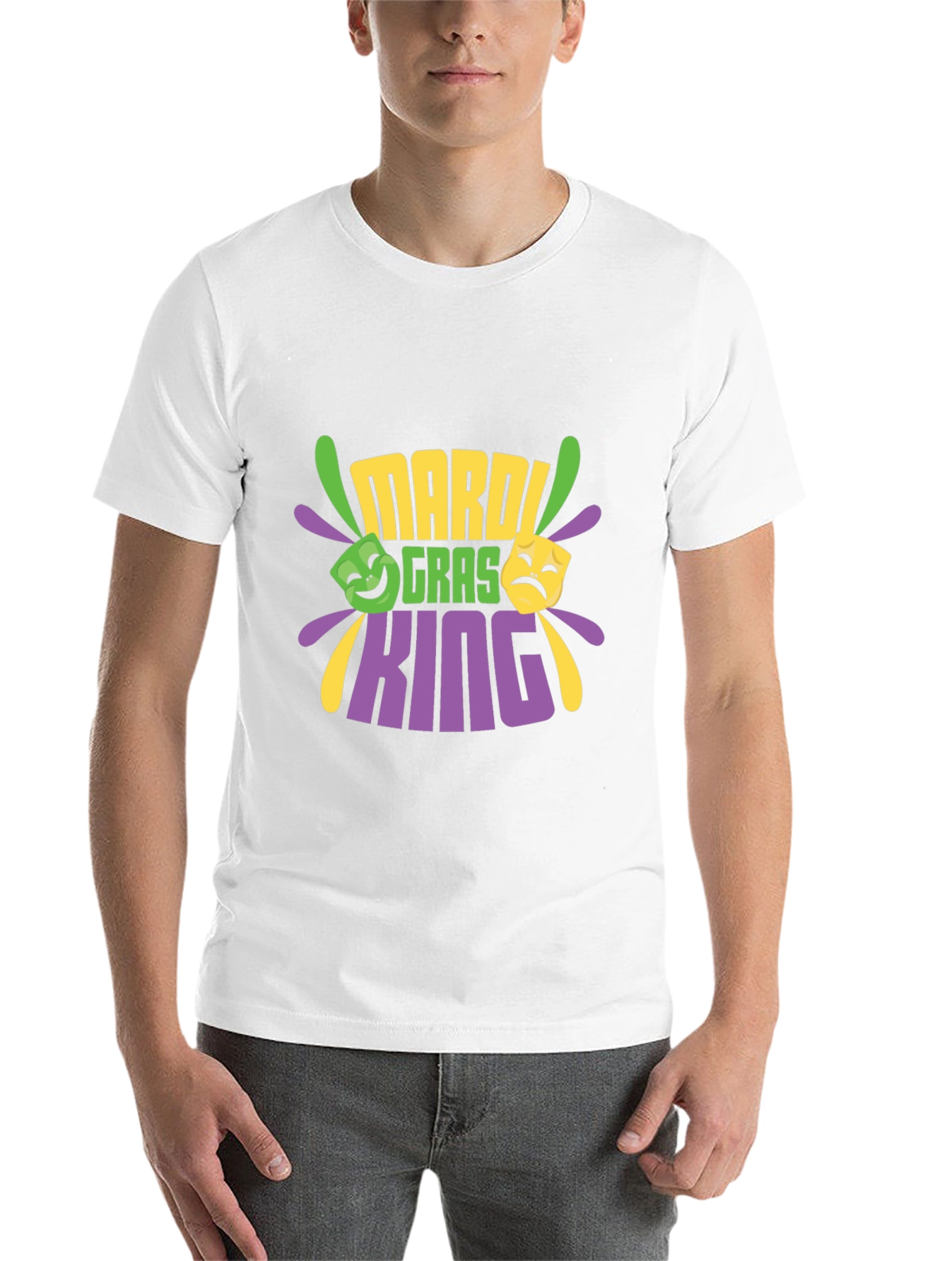 Mardi Gras King Black T-Shirt