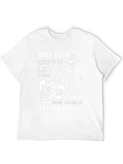 Tattoo Artist Girls T-Shirt - Skull and Ink Design