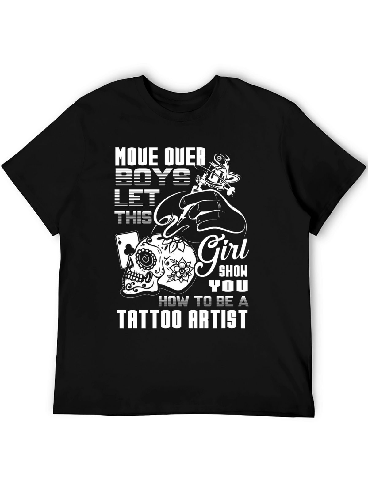 Tattoo Artist Girls T-Shirt - Skull and Ink Design