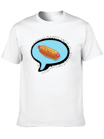 Hot Dog Thought Bubble Black T-Shirt