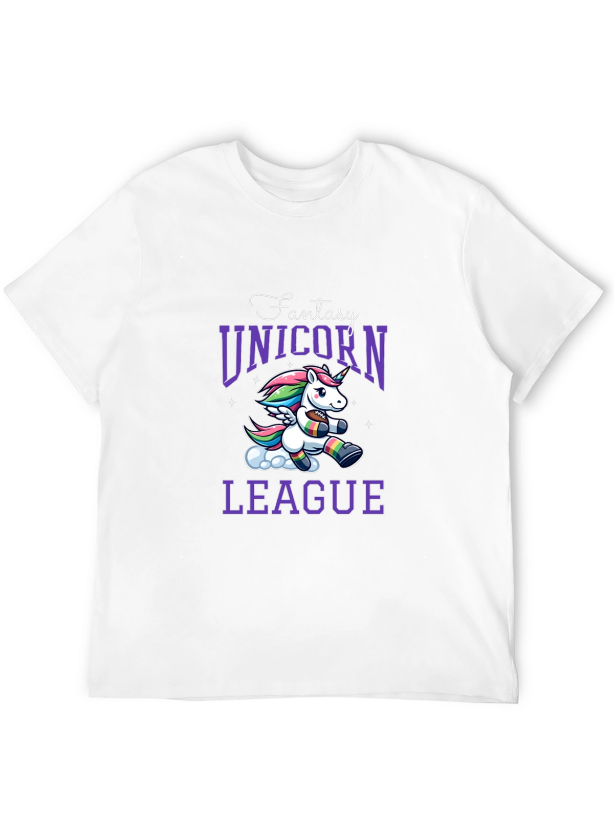 Fantasy Unicorn League Black T-Shirt