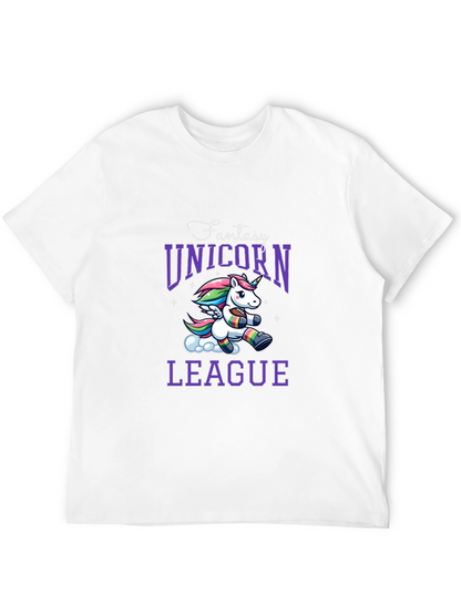 Fantasy Unicorn League Black T-Shirt