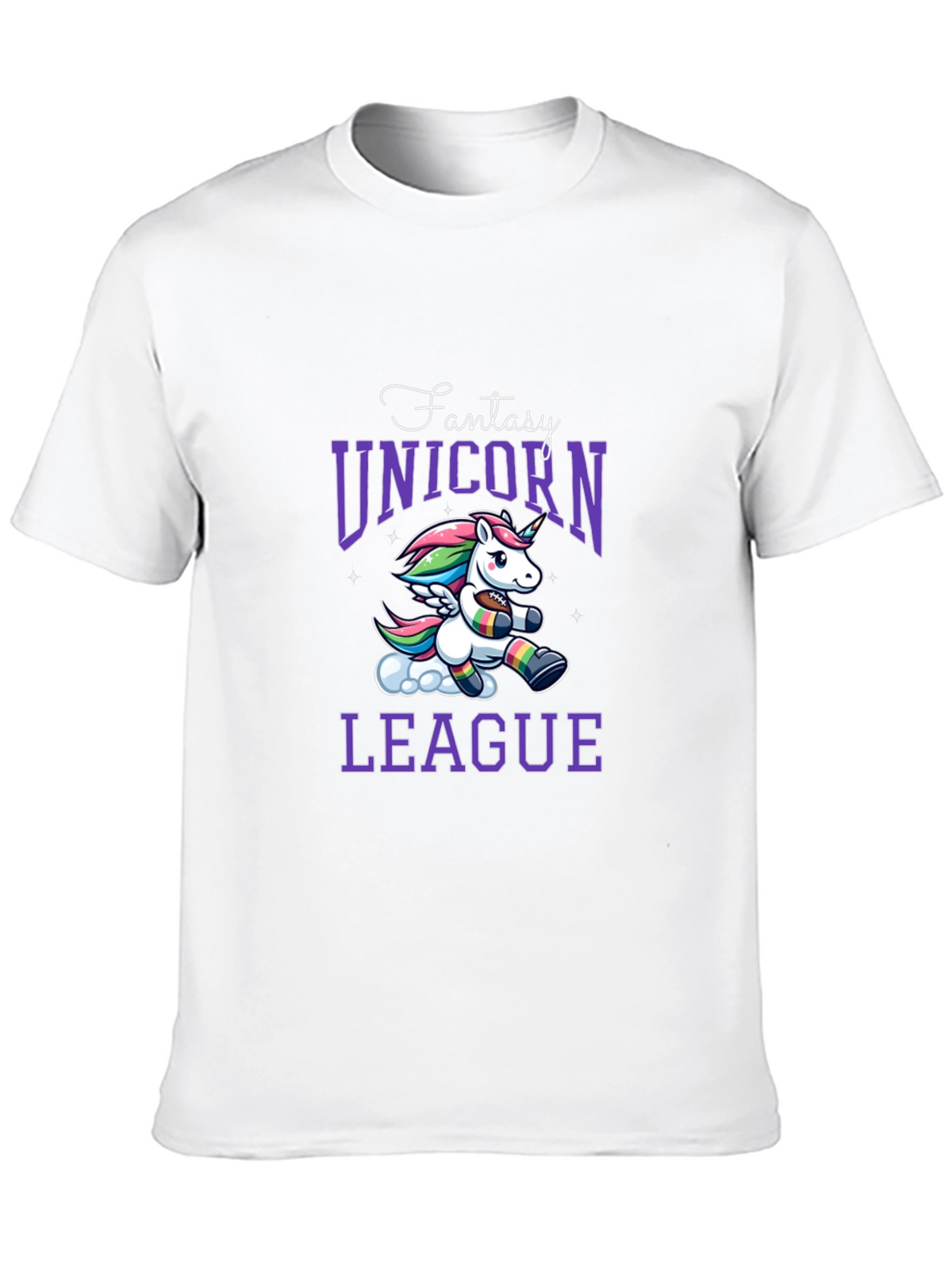 Fantasy Unicorn League Black T-Shirt