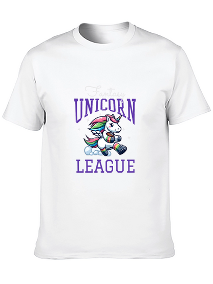 Fantasy Unicorn League Black T-Shirt