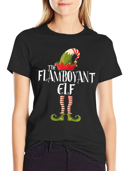 Flamboyant Elf Graphic Tee - Holiday T-Shirt