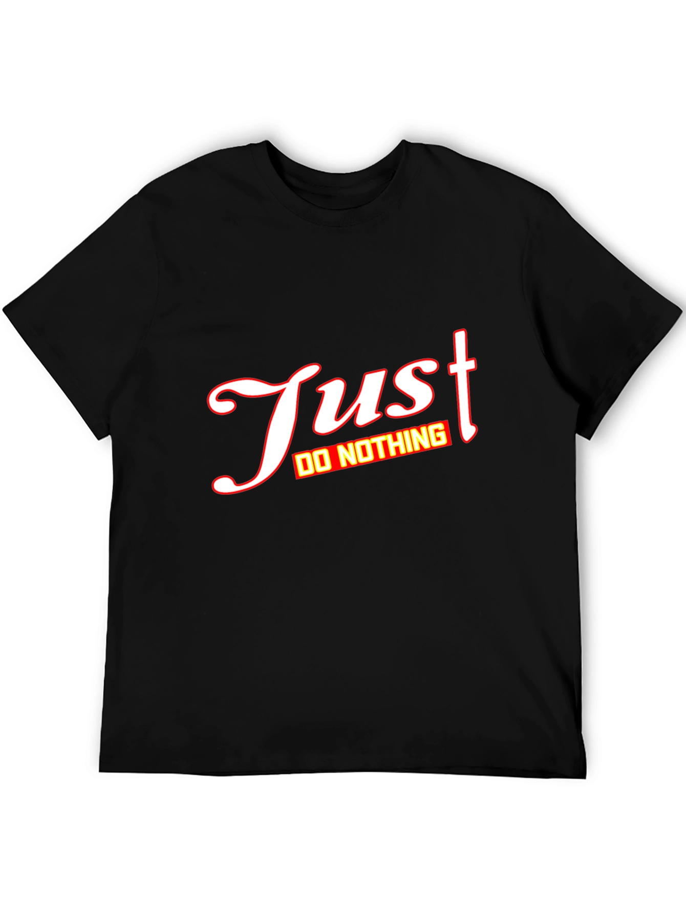 Just Do Nothing Graphic Tee - Mens Black T-Shirt