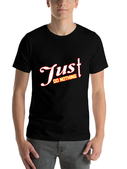 Just Do Nothing Graphic Tee - Mens Black T-Shirt