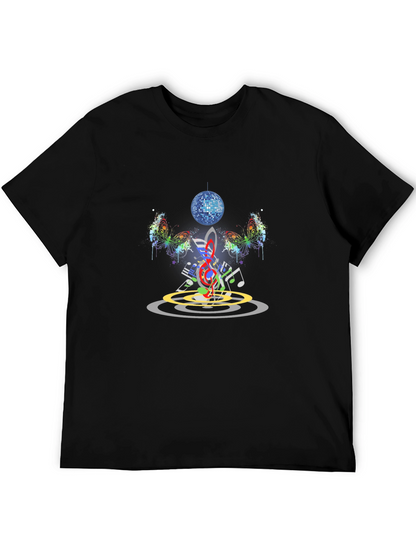 Music Butterfly Disco Ball Graphic Tee
