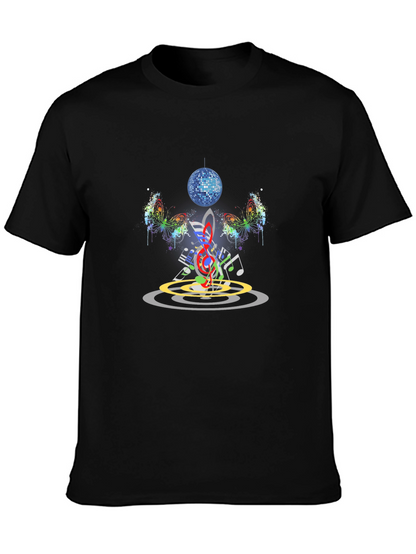 Music Butterfly Disco Ball Graphic Tee