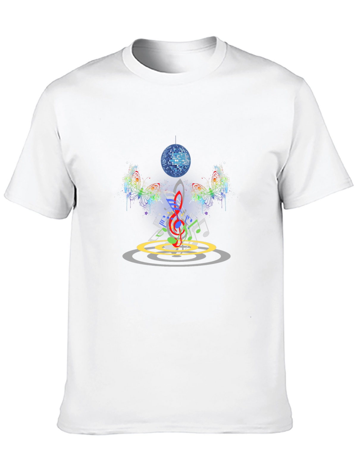 Music Butterfly Disco Ball Graphic Tee