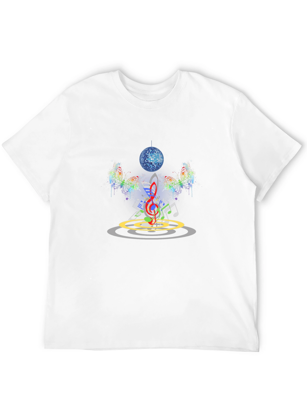 Music Butterfly Disco Ball Graphic Tee