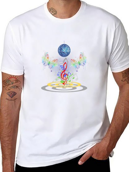 Music Butterfly Disco Ball Graphic Tee