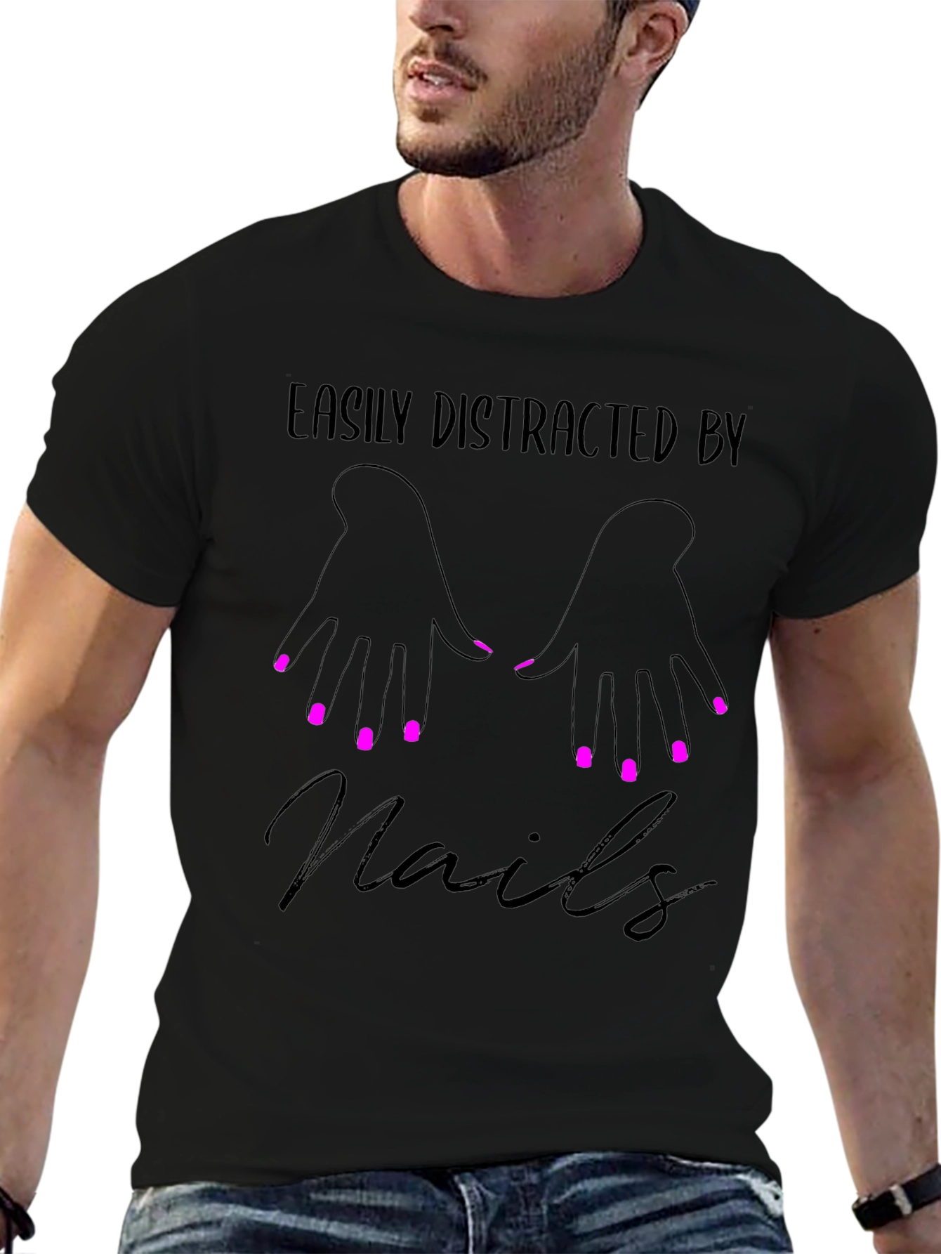 Easily Distracted By Nails Graphic Tee - Unisex