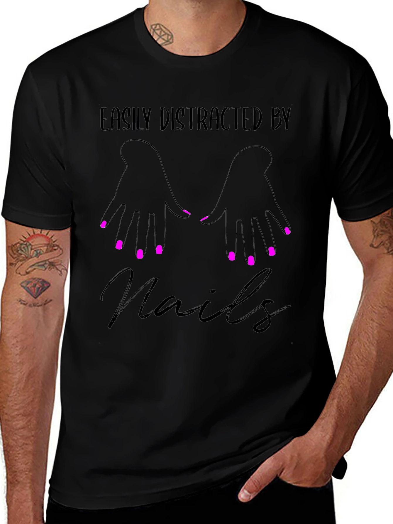Easily Distracted By Nails Graphic Tee - Unisex