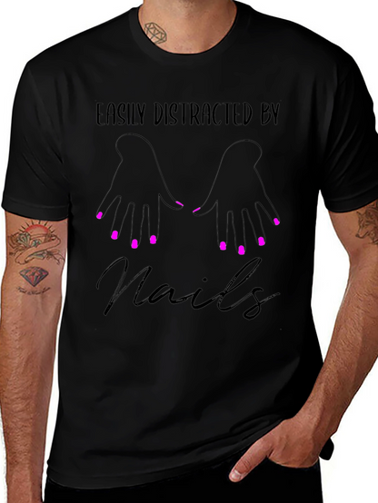 Easily Distracted By Nails Graphic Tee - Unisex