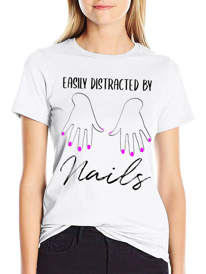 Easily Distracted By Nails Graphic Tee - Unisex