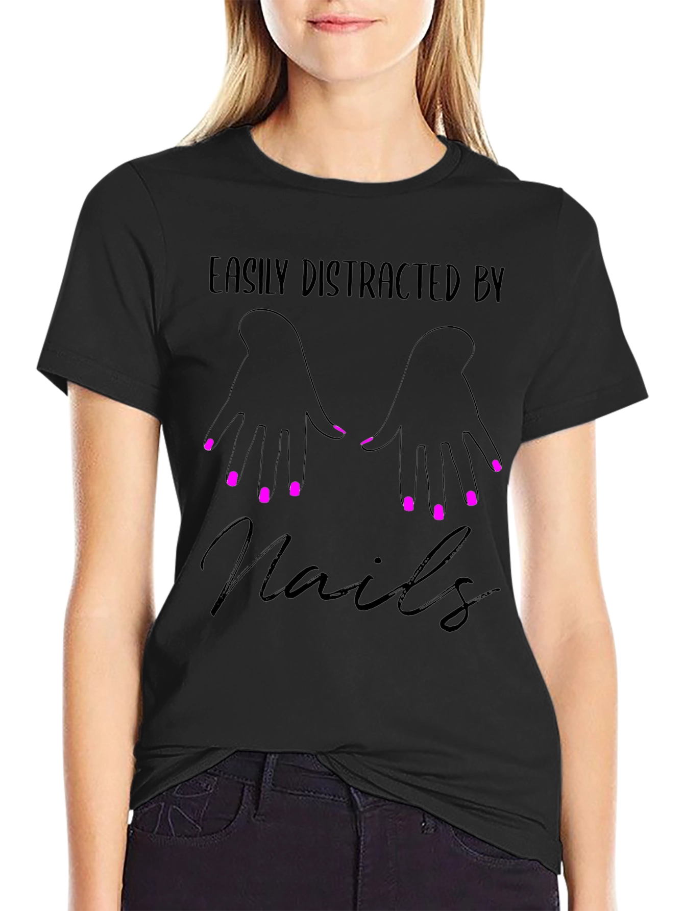Easily Distracted By Nails Graphic Tee - Unisex