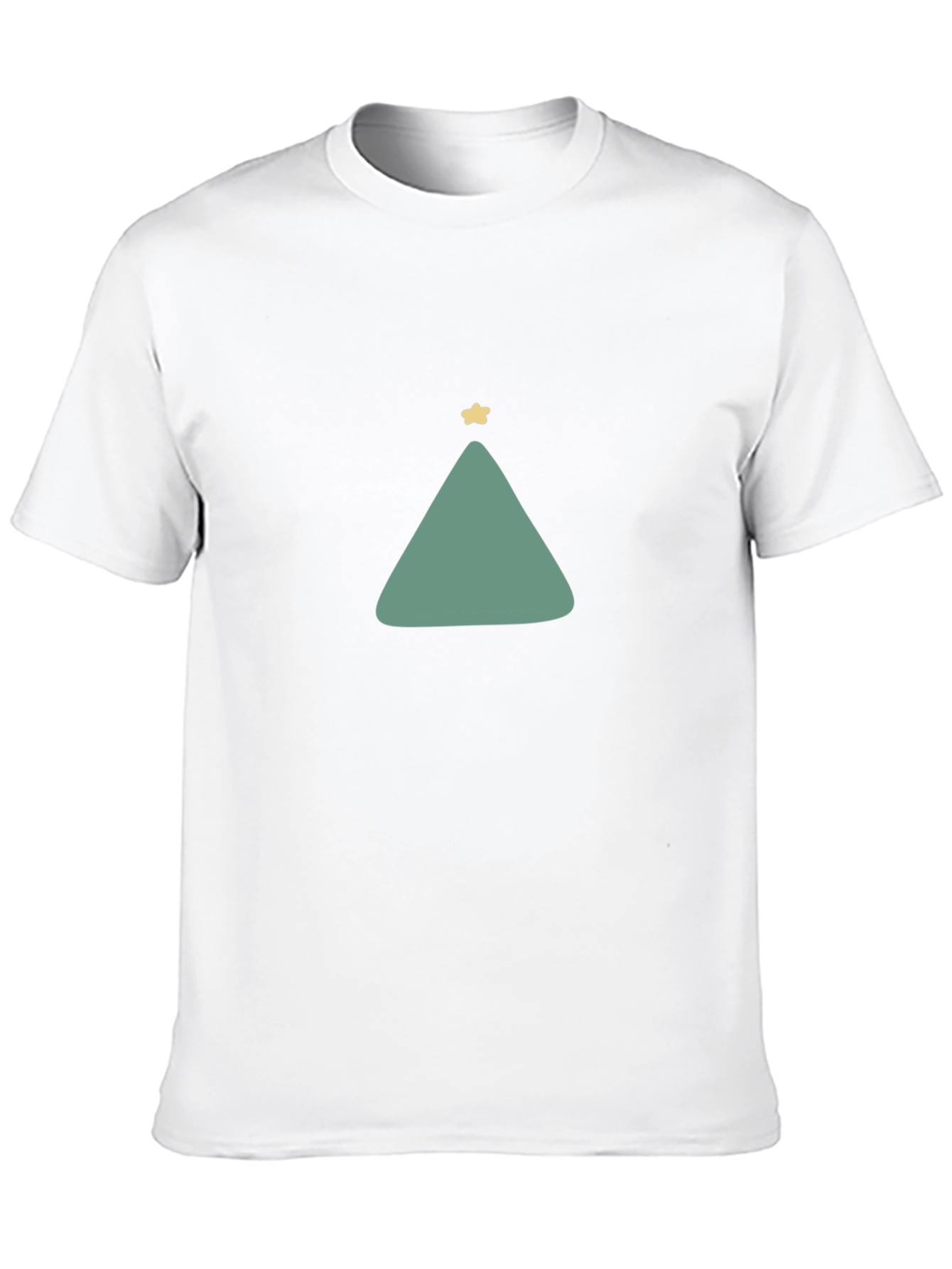 Minimalist Christmas Tree Graphic Tee - Black
