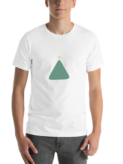 Minimalist Christmas Tree Graphic Tee - Black