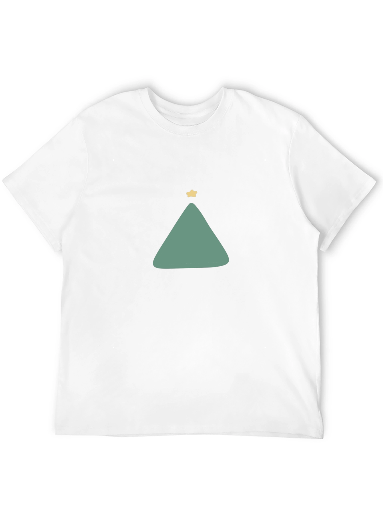 Minimalist Christmas Tree Graphic Tee - Black