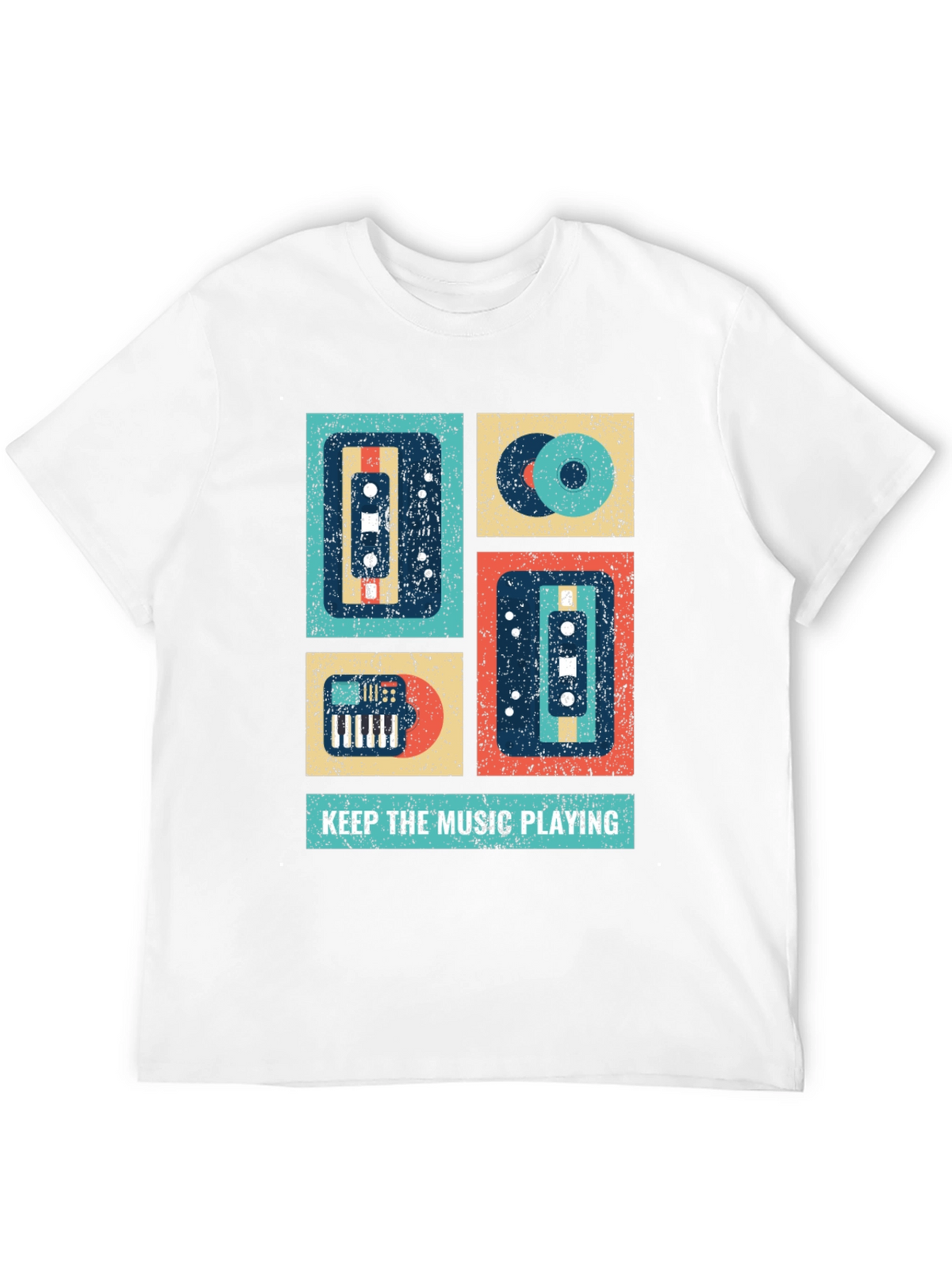 Retro Music Lover T-Shirt - Keep the Music Playing