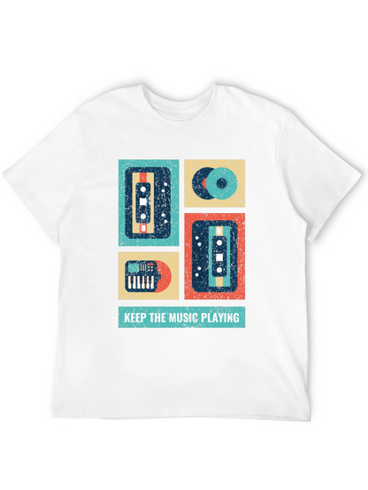 Retro Music Lover T-Shirt - Keep the Music Playing