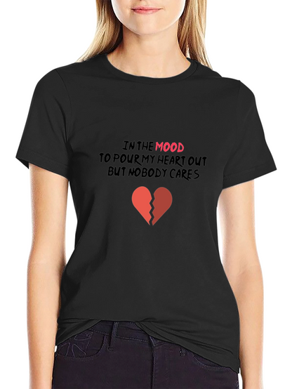 Heartbroken Mood Black Tee