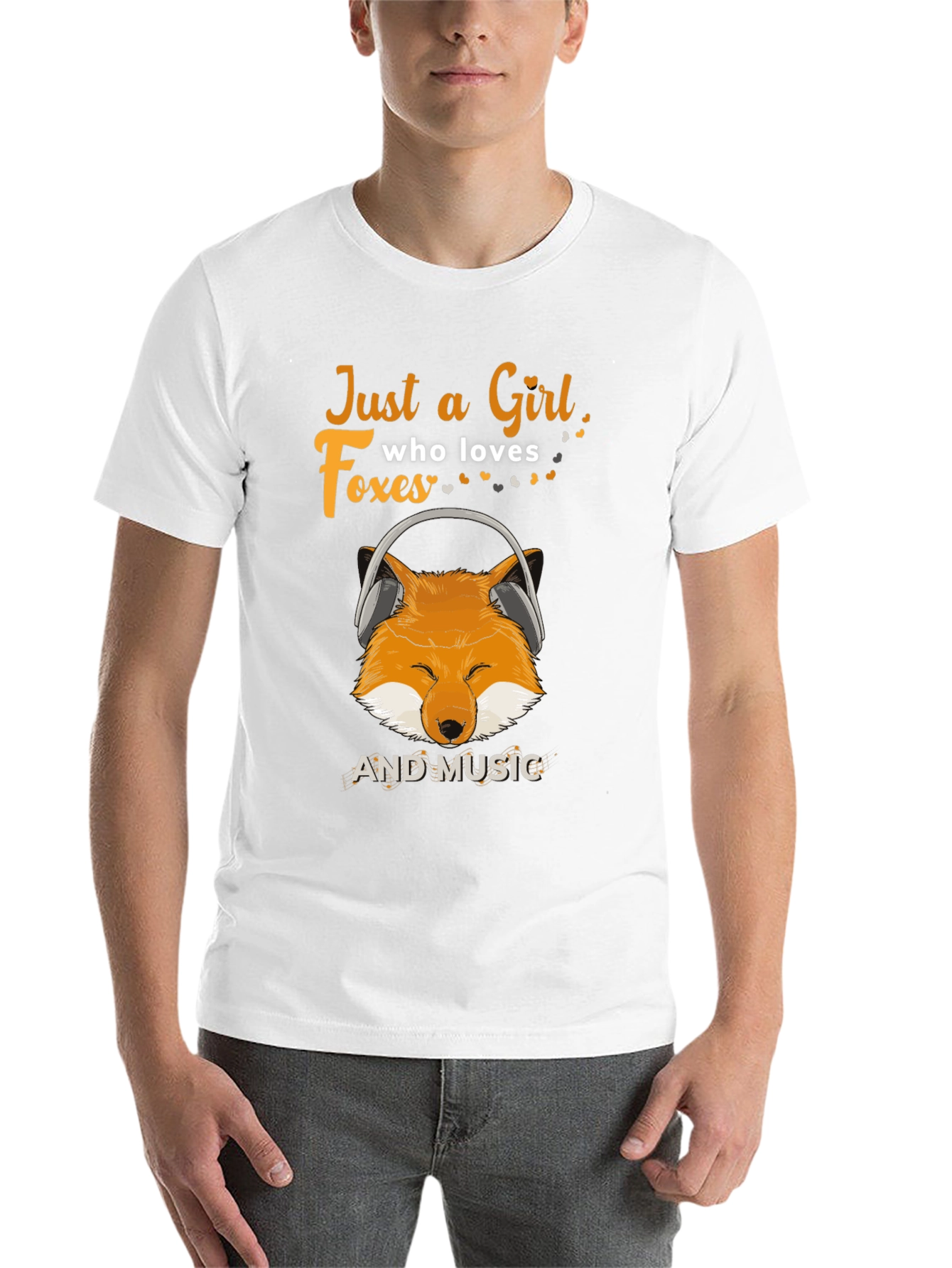 Just a Girl Who Loves Foxes & Music T-Shirt