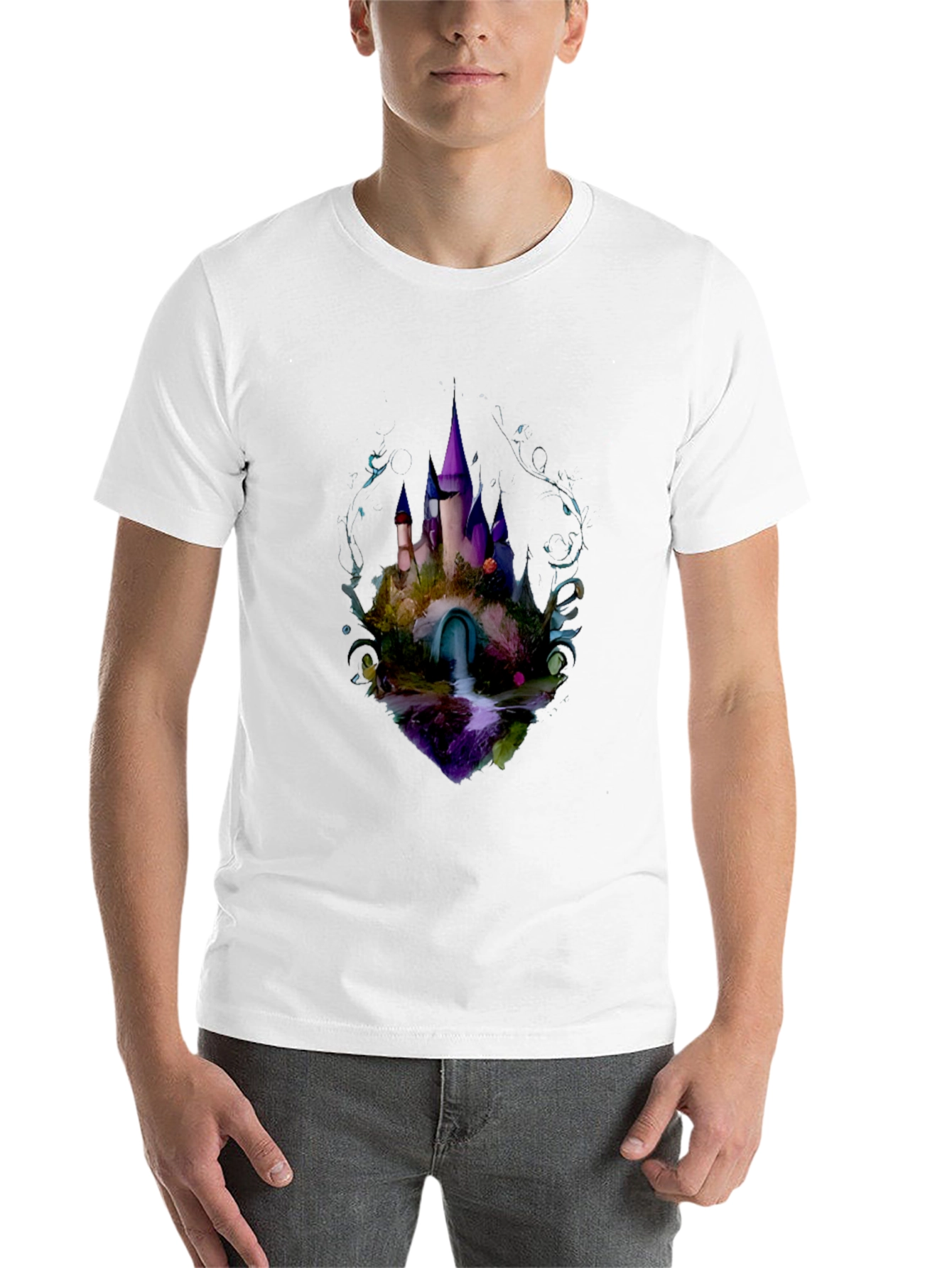 Enchanted Castle Graphic Tee - Black