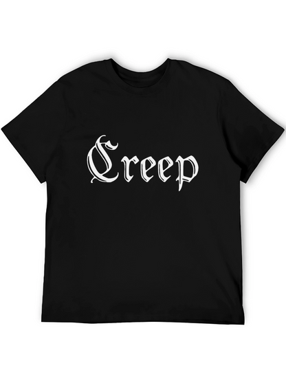 Creep Black T-Shirt - Gothic Text Design