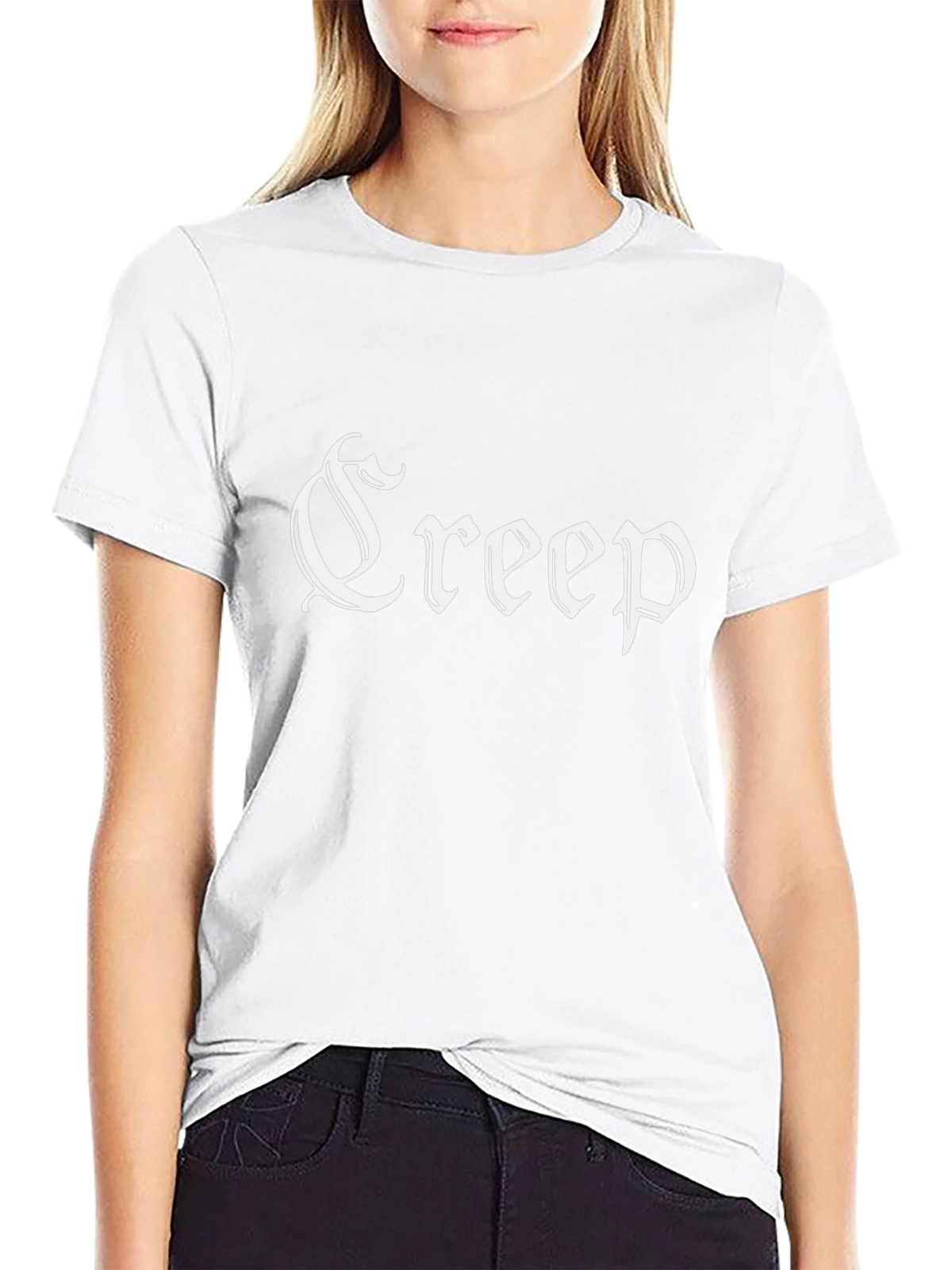 Creep Black T-Shirt - Gothic Text Design