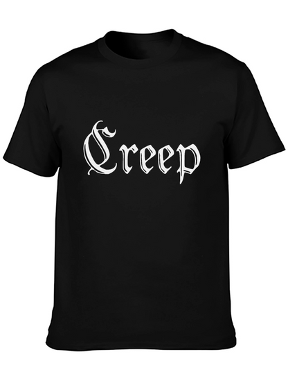 Creep Black T-Shirt - Gothic Text Design
