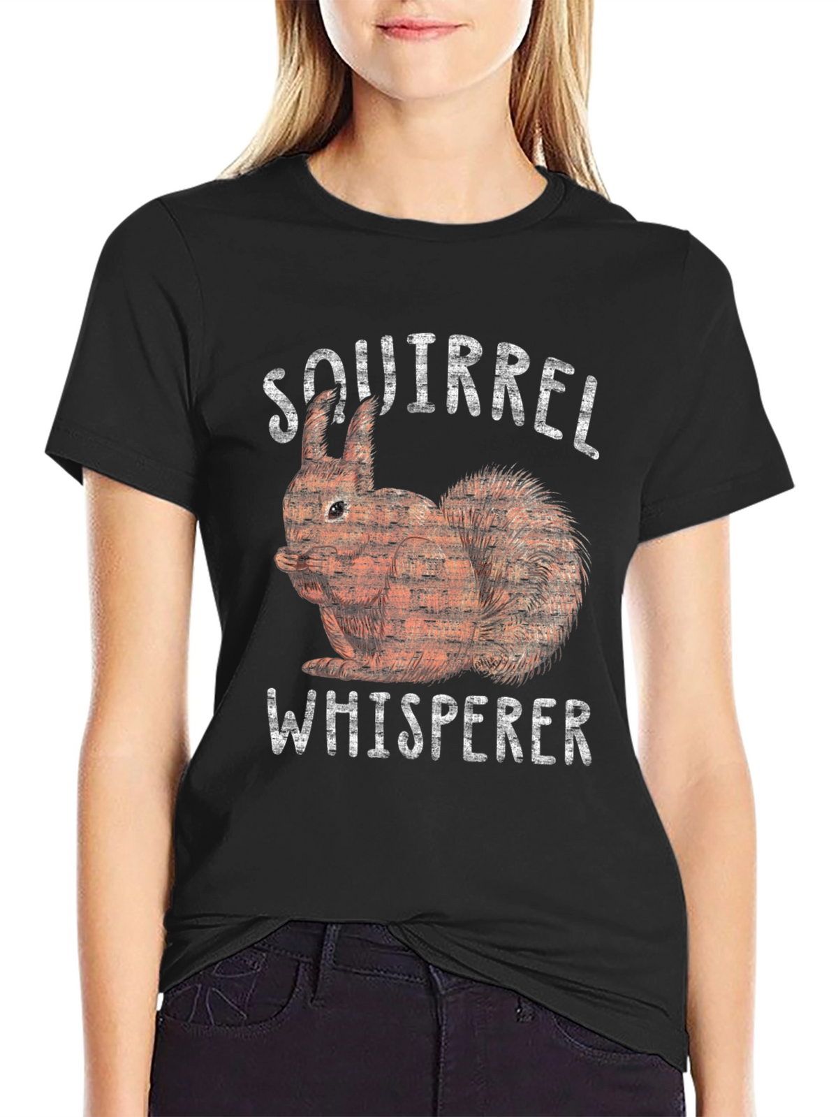 Squirrel Whisperer Graphic Tee - Black